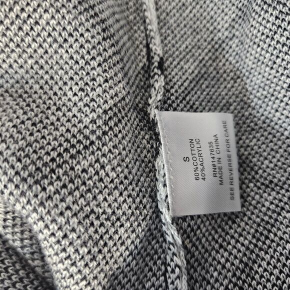 ROMEO & JULIET Sz Small Mock Neck Diamond Pattern Gray & Black Sleevless Sweater - Picture 7 of 7